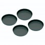 Non-Stick Mini Flan Tins Set 4