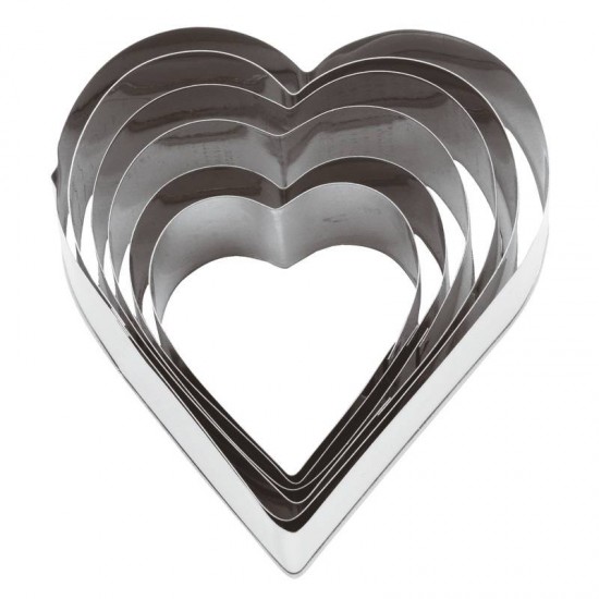 Paderno Heart Shaped Pastry Cutters