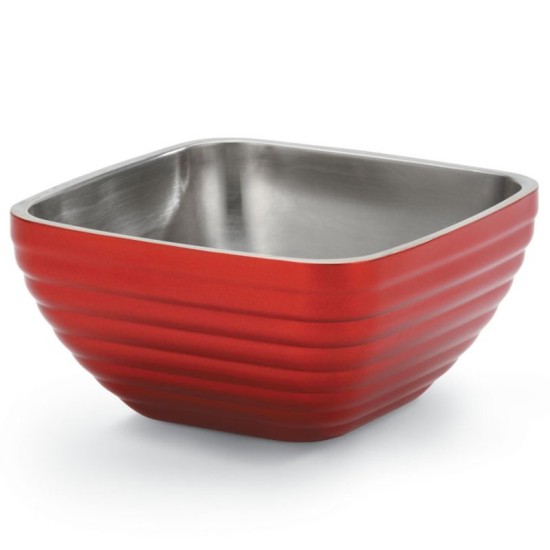 Pujadas Square Double Wall Bowl 4.9lt Red