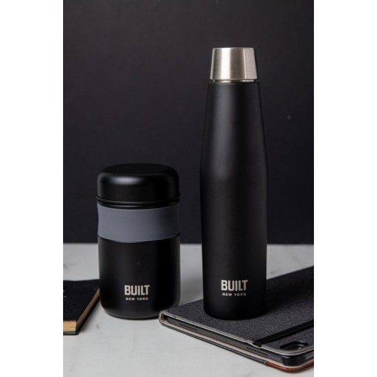 Built Hydration Bottle & Food Flask Set Black