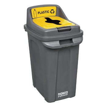 Dosco 70lt Recycling Bin Paper - Yellow