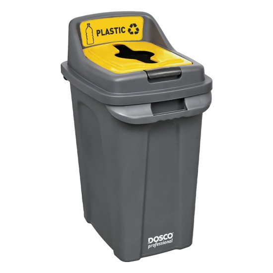 Dosco 70lt Recycling Bin Paper - Yellow