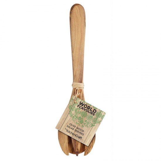 Olive Wood Salad Servers