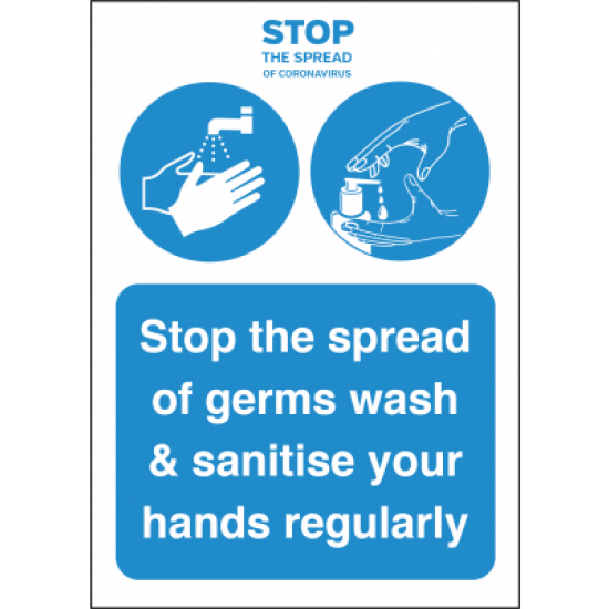 Hygiene Sticker Stop the Spread A5