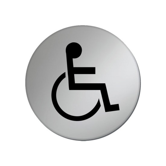 Wheelchair Toilet Sign Disc