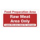 Hygiene Sticker Raw Meat Only