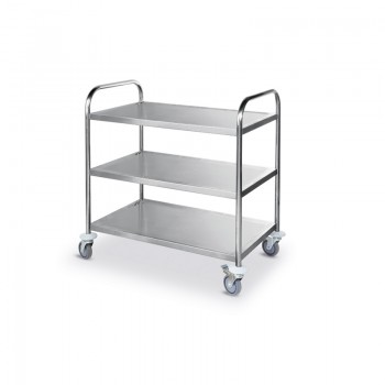 Stainless Steel Three Tier Serving Trolley