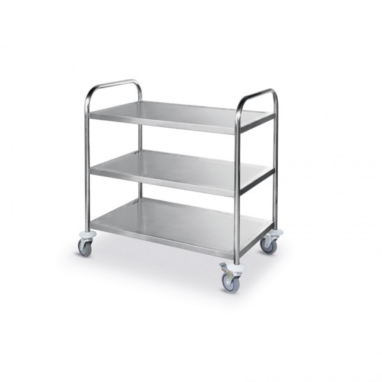 Stainless Steel Three Tier Serving Trolley