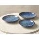 Aqua Blue Terra Porcelain Deep Coupe Plates