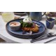 Aqua Blue Terra Porcelain Presentation Plates Med