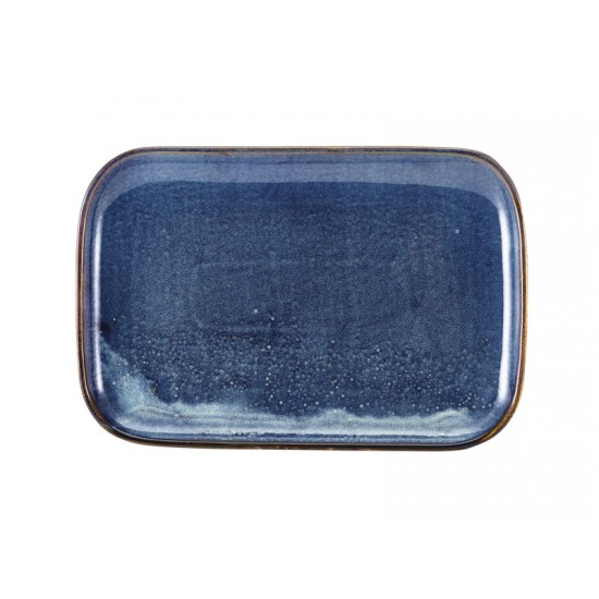 Aqua Blue Terra Porcelain Rectangular Plates