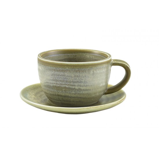 Matt Grey Terra Porcelain Coffee Cup & Saucer