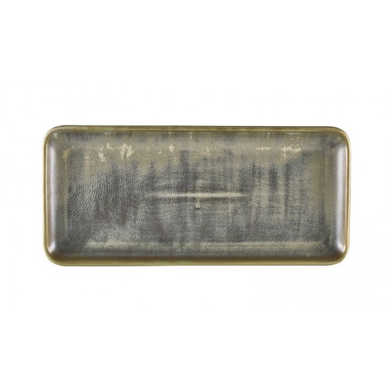 Matt Grey Terra Porcelain Narrow Rectangular Plates