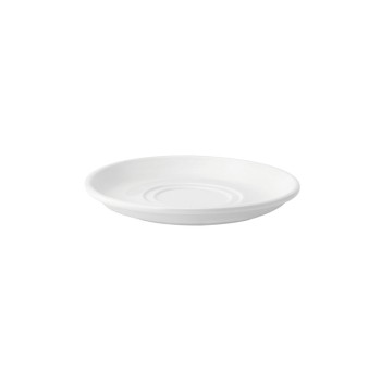 Pure White Double Well Saucer 6"