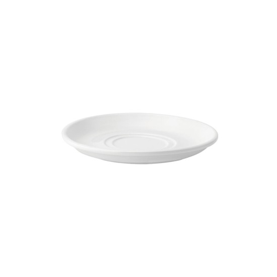 Pure White Double Well Saucer 7"