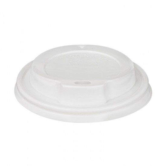 Coffee Cup Sip Through Lid White