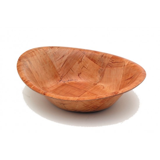 Oval Woven Wooden Bowls