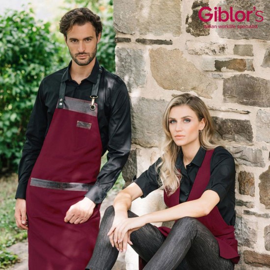 Giblors Tropez Apron Burgundy